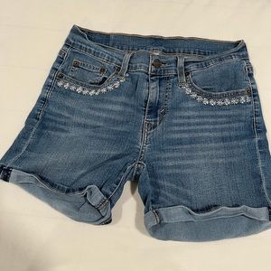 Levi Denim Floral Shorts